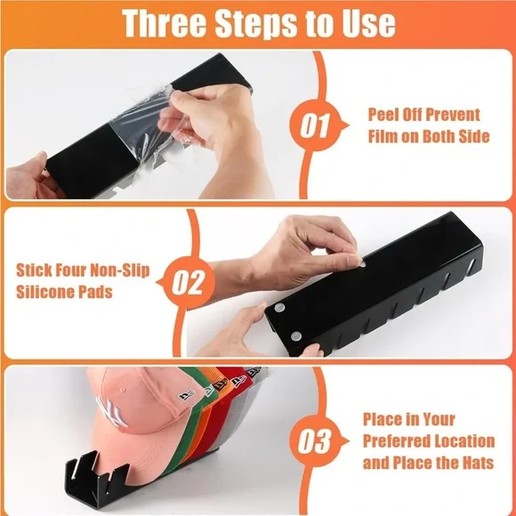 Hat Stand for Baseball Caps, 2 Pcs No Install Acrylic (058) - Picture 4 of 4